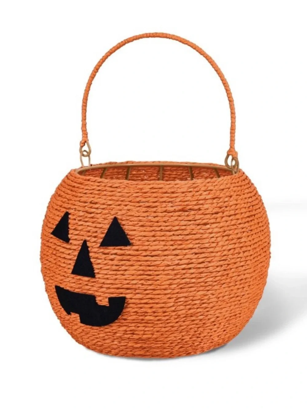 New! Halloween Jack-O'-Lantern Rope Basket w/ Handle Target Bullseye 2026